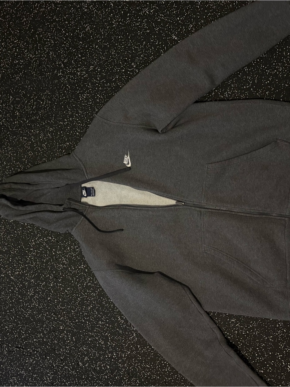 Nike Men’s Charcoal Gray Full-Zip Hoodie Jacket